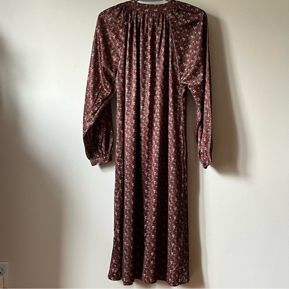 Vintage dress fall dress Floral Button-Down Dress - Picture 4 of 6